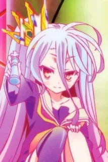 😏 Shiro No Game No Life Anime, Shiro, No Game No Life, Nhân vật, Dễ thương, Cô gái, Manga whatsapp sticker