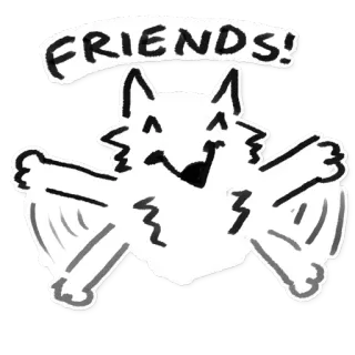 ❤ FRIENDS! летучая мышь, друзья, животное, милый, мультфильм telegram sticker