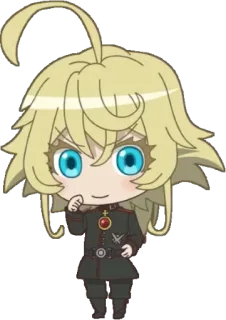 😏 Tanya Degurechaff Saga of Tanya the Evil Anime, Chibi, Militar, Saga de Tanya la Malvada, Tanya Degurechaff telegram sticker