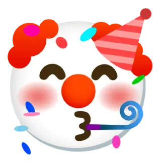 🥳 clown, emoji, party, celebration telegram sticker