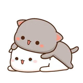 💈 Katze, niedlich, kawaii, Tiere, Katzen, Cartoon telegram sticker