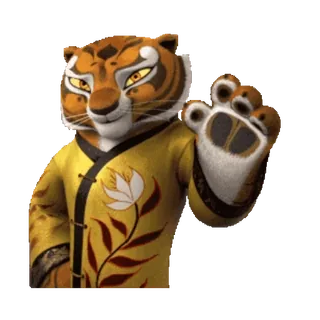 👋 Tigress Kung Fu Panda tigre, kung fu, animale, cartone animato, combattente telegram sticker