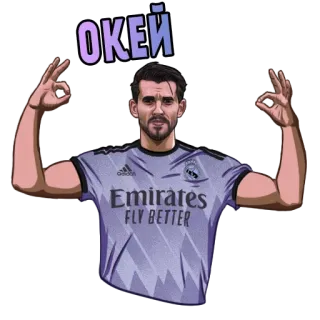 👌 ОКЕЙ ok, cử chỉ, bóng đá, bóng đá, người đàn ông, thể thao, real madrid telegram sticker