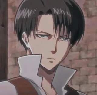 🖇 Levi Ackerman Attack on Titan Anime, Manga, Personaje, Levi, Ataque a los Titanes, Serio telegram sticker