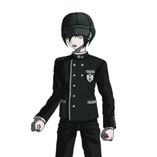 😎 Shuichi Saihara Danganronpa V3: Killing Harmony Аниме, Шуичи Саихара, Danganronpa, Персонаж, Шляпа, Школьная форма telegram sticker