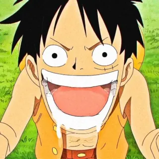 🥟 Monkey D. Luffy One Piece 动漫, 海贼王, 路飞, 蒙奇·D·路飞, 卡通, 角色 telegram sticker
