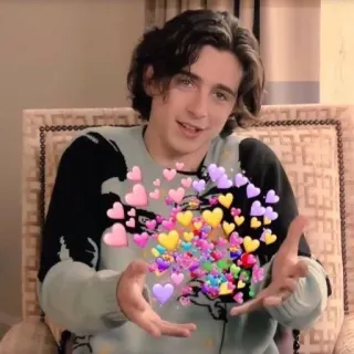 ❤️ сердечки, любовь, нежность, милый, милый, яркий, знаменитость, мужчина whatsapp sticker