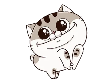 😀 Katze, süß, Tier, Aufkleber, kawaii, Cartoon telegram sticker