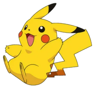 😀 Pikachu Pokemon โปเกมอน, ปิกาจู, สีเหลือง, การ์ตูน, สัตว์, น่ารัก telegram sticker