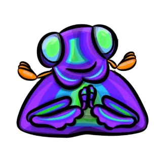 🙏 rã, alien, neon, desenho animado, adesivo, anfíbio, colorido telegram sticker