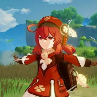 🌟 Klee Genshin Impact klee, genshin impact, video game, anime, cute, red, character telegram sticker
