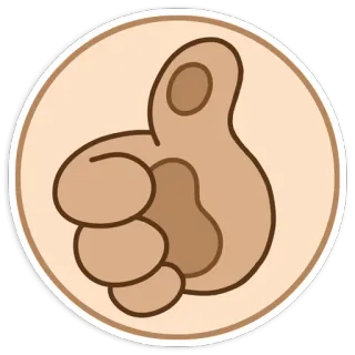 👍 Polegar para cima, OK, Acordo, Aprovação, Gesto, Sinal de mão telegram sticker