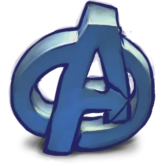 😍 Avengers, super-héros, Marvel, logo, autocollant whatsapp sticker