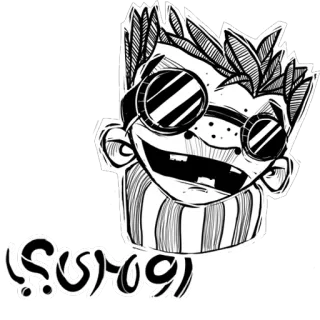 😊 روتري cartoon, illustration, character, arabic, glasses telegram sticker