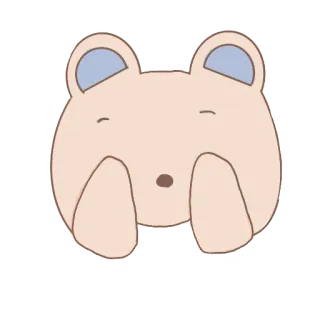 🙈 bear, animal, cute, cartoon, illustration telegram sticker