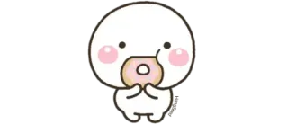 🍒 donut, kawaii, cute, sticker, food, cartoon whatsapp sticker