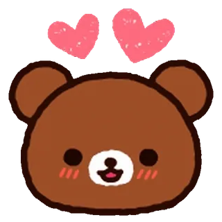 💨 bear, cute, hearts, animal whatsapp sticker