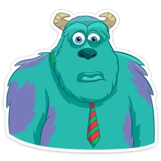 🤨 Sully Monsters, Inc. Sully, James P. Sullivan, Monstros S.A., Disney, Pixar, Desenho animado telegram sticker