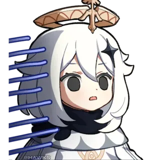 😨 Paimon Genshin Impact paimon, genshin impact, anime, video game, cute telegram sticker