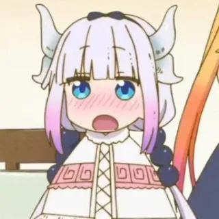 🍬 Kanna Kamui Miss Kobayashi's Dragon Maid 애니메이션, 칸나 카무이, 메이드래곤, 귀여운, 만화, 드래곤, 만화 whatsapp sticker