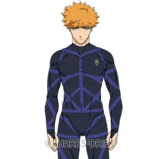 💪 Animé, Football, Football, Cheveux orange, Uniforme de sport whatsapp sticker