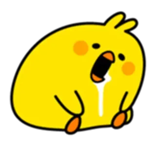 😪 frango, pássaro, fofo, animal, kawaii telegram sticker