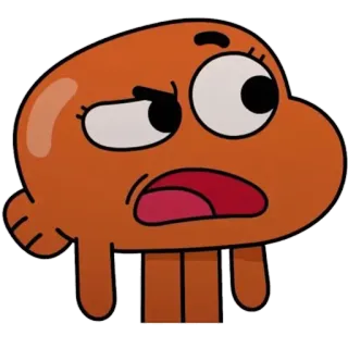 😒 Darwin The Amazing World of Gumball Dibujo animado, Pez, Naranja, Enojado, Molesto whatsapp sticker