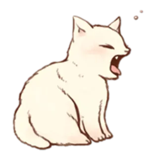 😪 chat, bâillement, animal, mignon, chaton telegram sticker