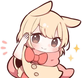 👌 애니메이션, 귀여운, 귀여운, 반짝이, 치비, 만화, 캐릭터 telegram sticker