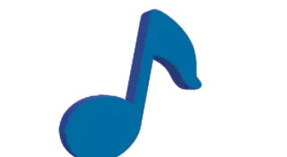 🎵 music, note, blue, musical symbol telegram sticker