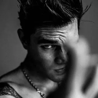 😏 man, portrait, black and white, face, male telegram sticker