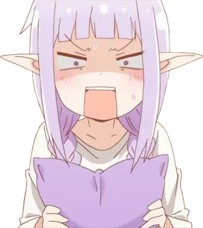 😨 Anime, Elf, Ausdruck, Schockiert, Süß, Reaktion whatsapp sticker