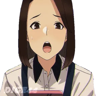 😮 anime, girl, worried, anime girl, shocked telegram sticker