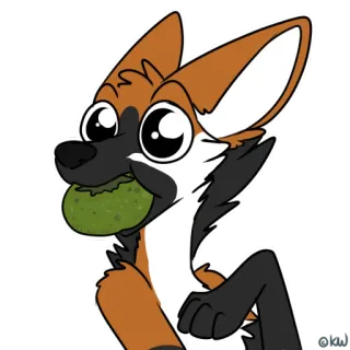 🍏 volpe, animale, cartone animato, adesivo, carino telegram sticker