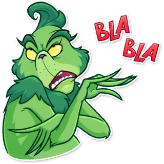 😒 The Grinch How the Grinch Stole Christmas! BLA
BLA Grinch, Navidad, Dibujos animados, Sarcástico, Molesto whatsapp sticker