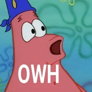 😈 Patrick Star Spongebob Squarepants OWH патрик стар, спанч боб, мультфильм, смешной, мем telegram sticker
