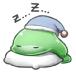 😴 Zzz... сон, спящий, подушка, ночной колпак, мультфильм, zzz, дрема telegram sticker