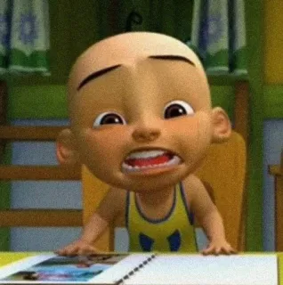 🏴 Upin kartun, karakter, Upin, animasi, ekspresi telegram sticker