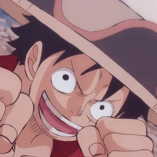 👊 Monkey D. Luffy One Piece monkey d. luffy, one piece, anime, manga, pirate, capitaine telegram sticker