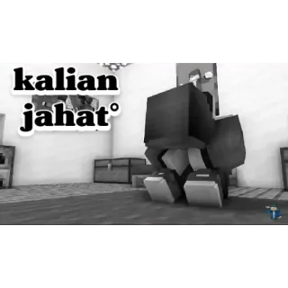 😀 kalian jahat 我的世界, 像素画, 悲伤, 电子游戏, 印尼语 telegram sticker