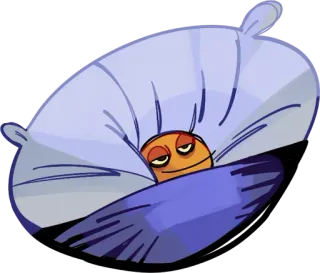 💤 pillow, sleep, lazy, cartoon, relaxed, sleeping telegram sticker