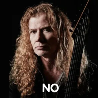 🙂 Dave Mustaine NO musicien, métal, guitariste, megadeth, musique, rock whatsapp sticker