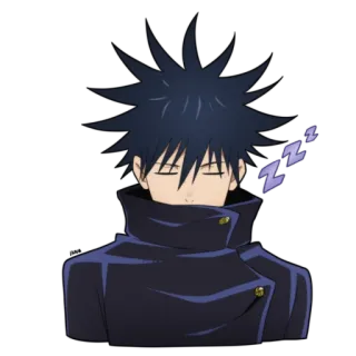 😴 Megumi Fushiguro Jujutsu Kaisen Megumi Fushiguro, Jujutsu Kaisen, Anime, Sueño, Durmiendo, zzz whatsapp sticker