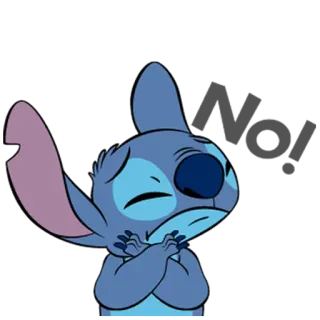 😔 Stitch süß, traurig, Alien, blau, Lilo und Stitch, Disney telegram sticker