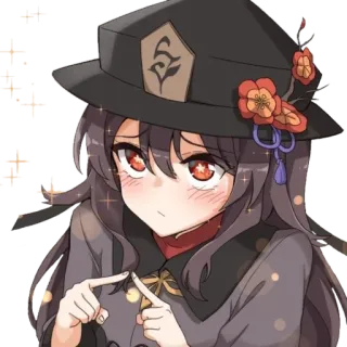 🥺 Hu Tao Genshin Impact Anime, Genshin Impact, Hu Tao, Słodkie, Gra wideo telegram sticker