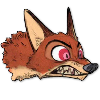 😡 raposa, animal, bravo, desenho animado, ilustração telegram sticker
