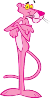 😊 Pink Panther cartoni animati, pantera rosa, divertente, animale telegram sticker