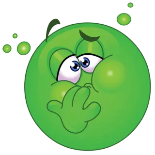 😷 sick, emoji, green, ill, nauseous, gagging telegram sticker