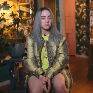 🕸 Billie Eilish musicista, cantante, celebrità, ritratto telegram sticker