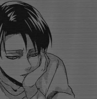 🥱 Levi Ackerman Attack on Titan 애니메이션, 만화, 캐릭터, 리바이, 진격의 거인 telegram sticker